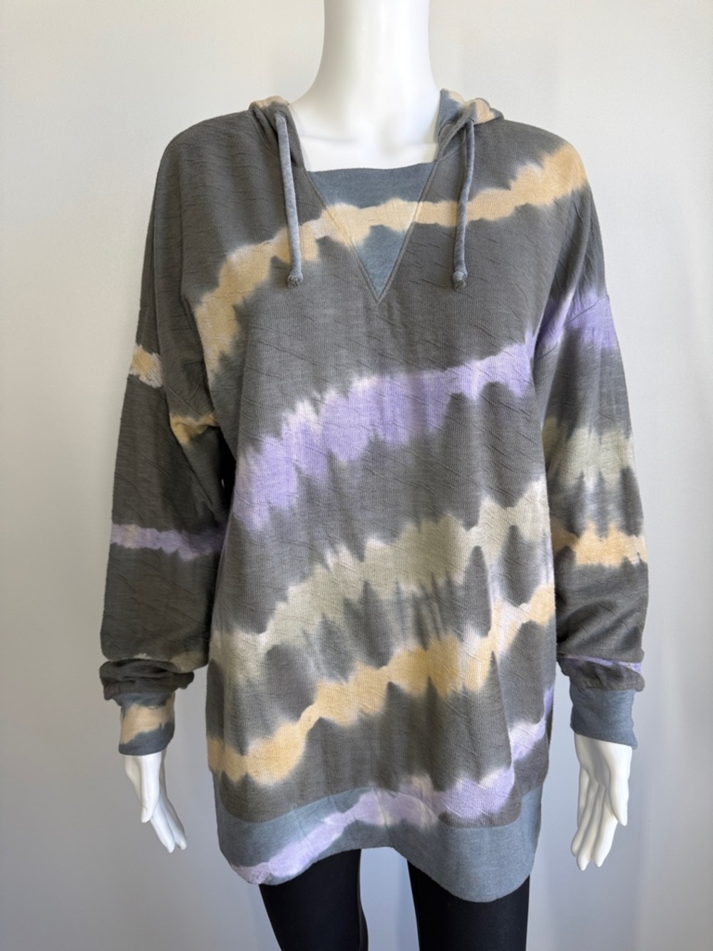 Free People Movement Tie Dye Hoodie Oversized Cozy Pullover Sweatshirt Small